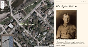 Digital story map of John McCrae.