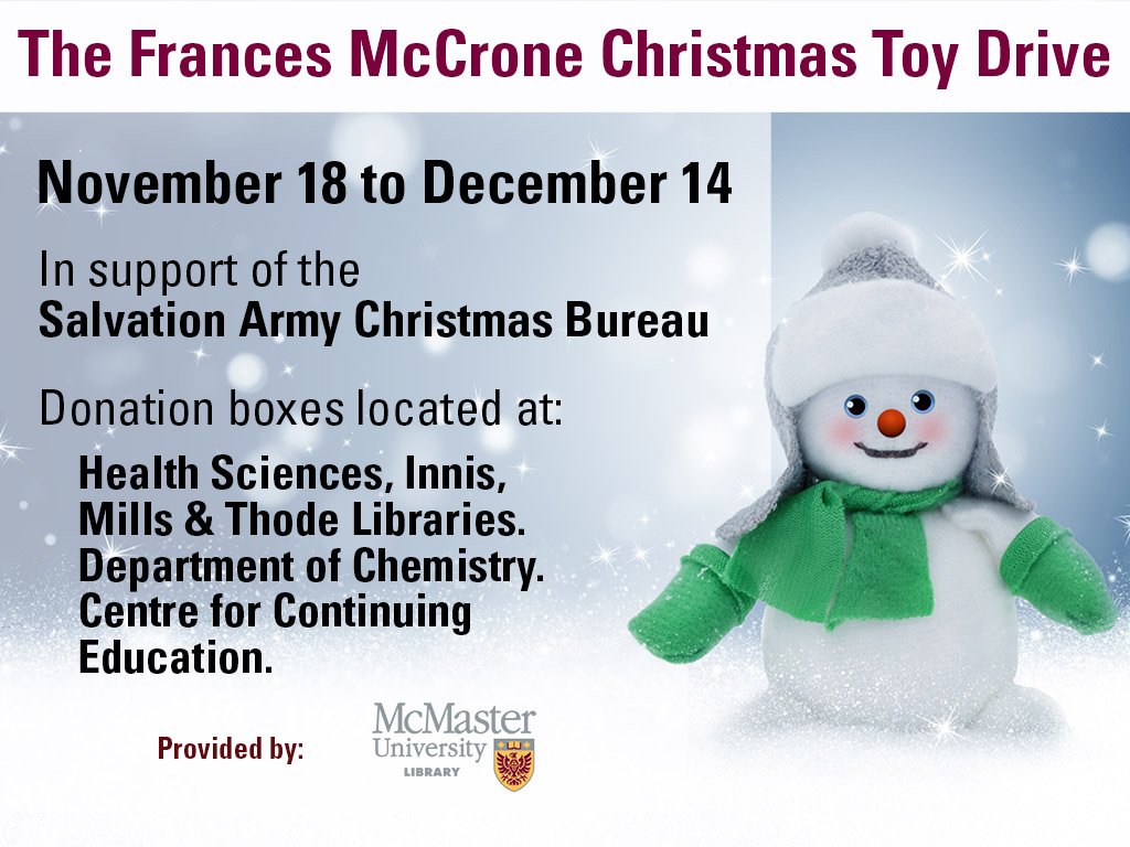 Library Food and toy Drive Poster