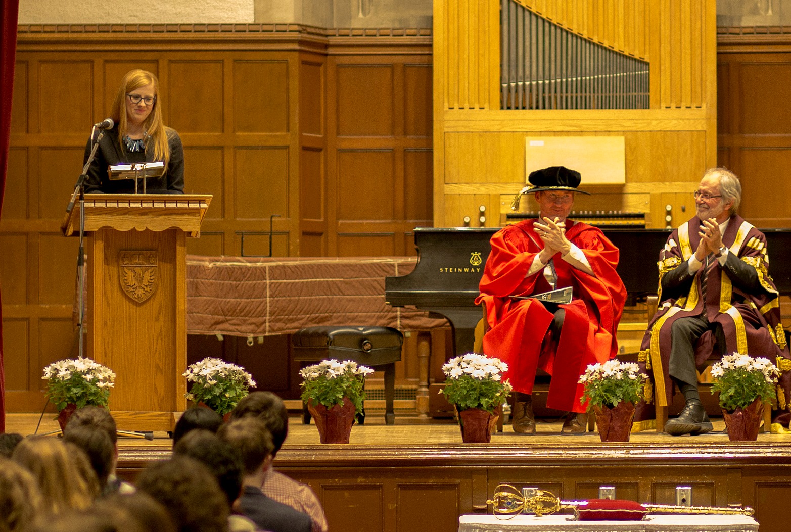 Diana Weir recently spoke to students at the Faculty of Humanities 36th Annual Award Assembly, held in Convocation Hall.