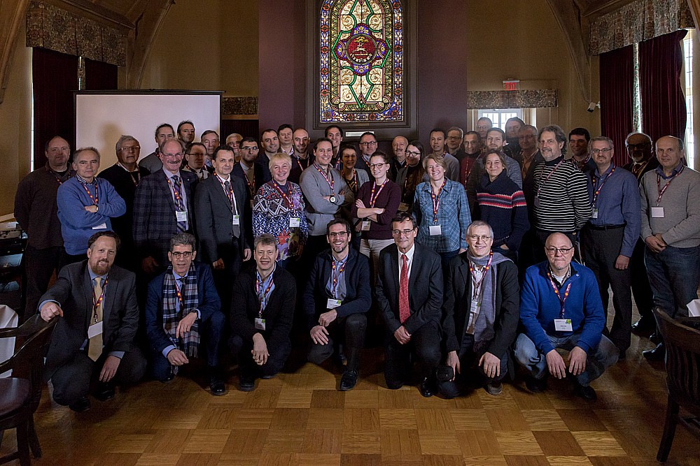cMaster and French researchers who took part in the joint workshop pose for a group photo at the University Club.