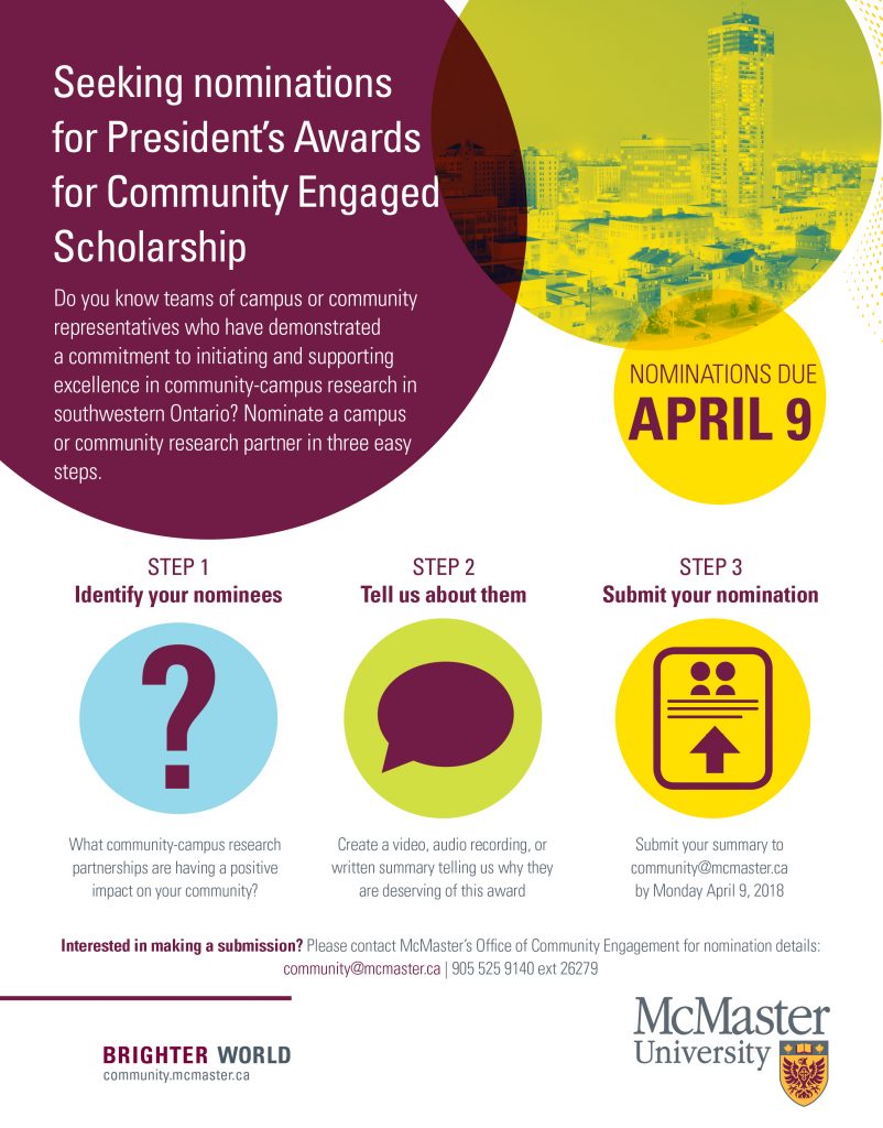 President's Awards for community Engaged Education call for nominations