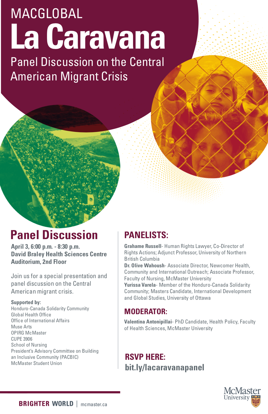 Poster of La Caravana panel discussion event.