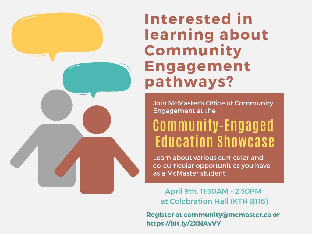 Poster for the Community Engaged Education Showcase