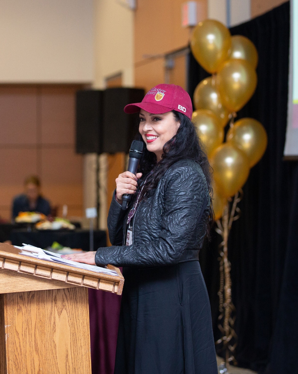 McMaster Chancellor, Santee Smith. Smith is an artist, dancer, choreographer and graduate from McMaster's Physical Education program.