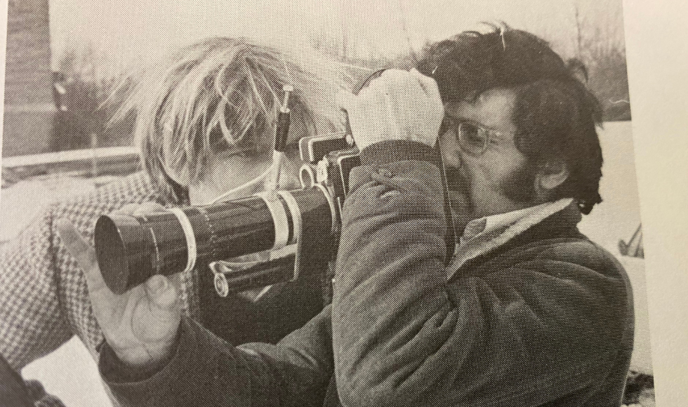 Eugene Levy (right) behind the camera as part of the McMaster Film Board in 1969. Also in the picture Lawrence Martin, Globe and Mail columnist. 