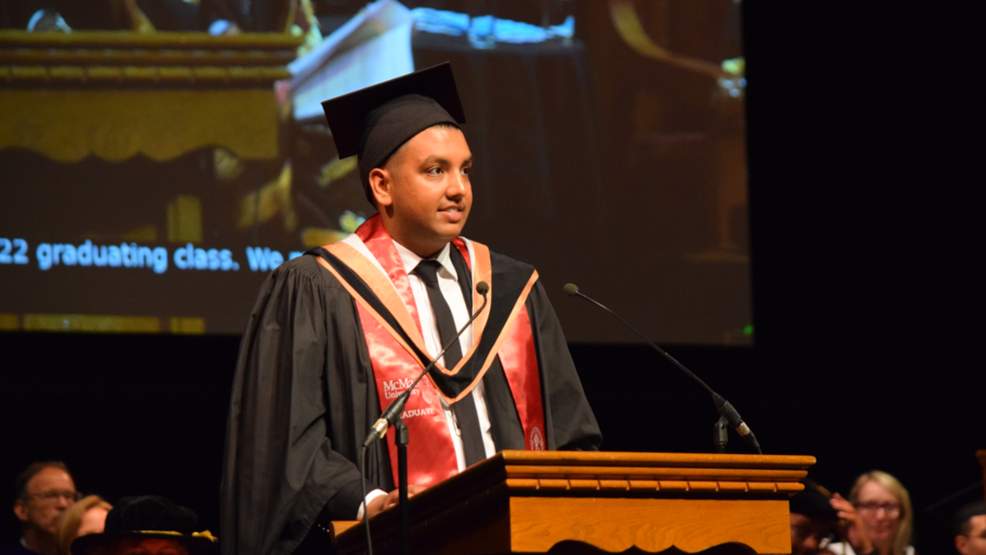 Chirag Sheth delivers his valedictorian address 