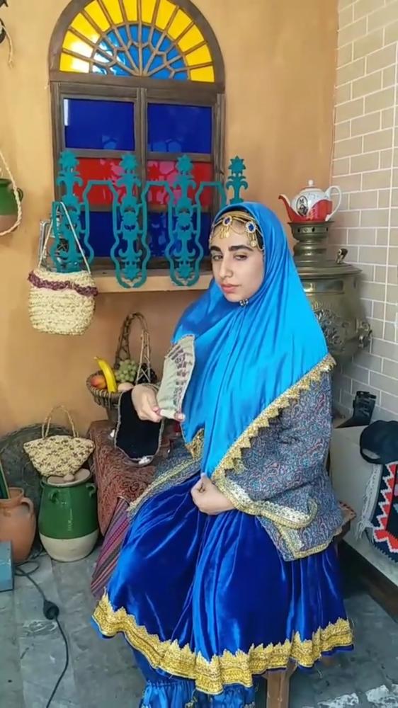Zahra Tutonsab wearing traditional Iranian clothes