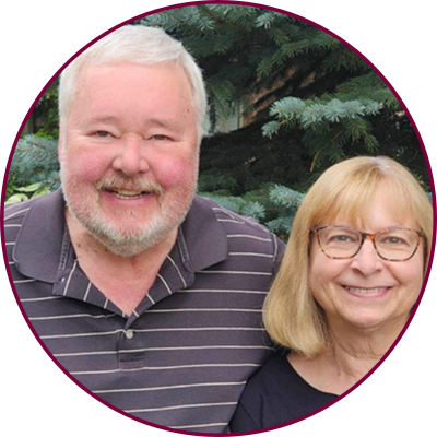 A portrait of McMaster Alumni and philanthropists Brad Fairley ('79) and Margaret Gadsby ('78)