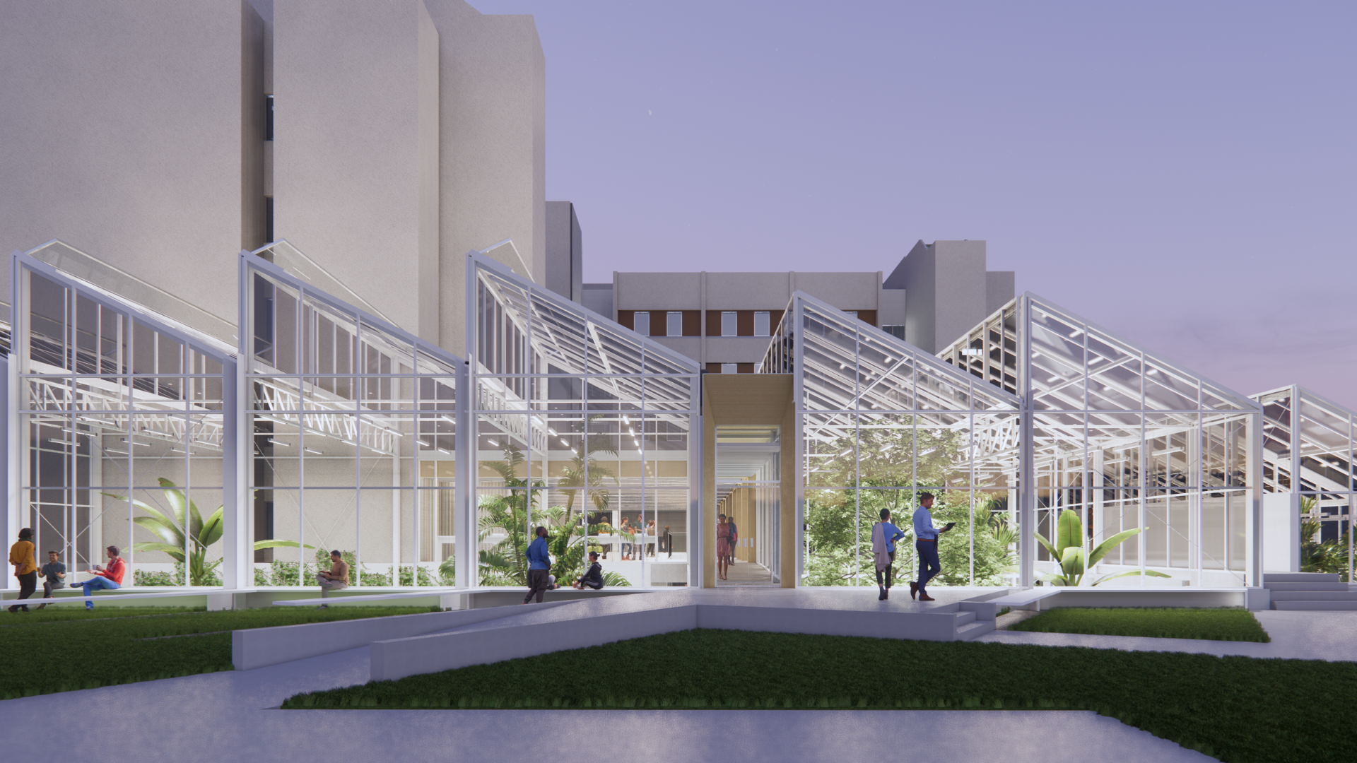 An artist's rendering of the exterior of the new greenhouse to be built on McMaster's campus