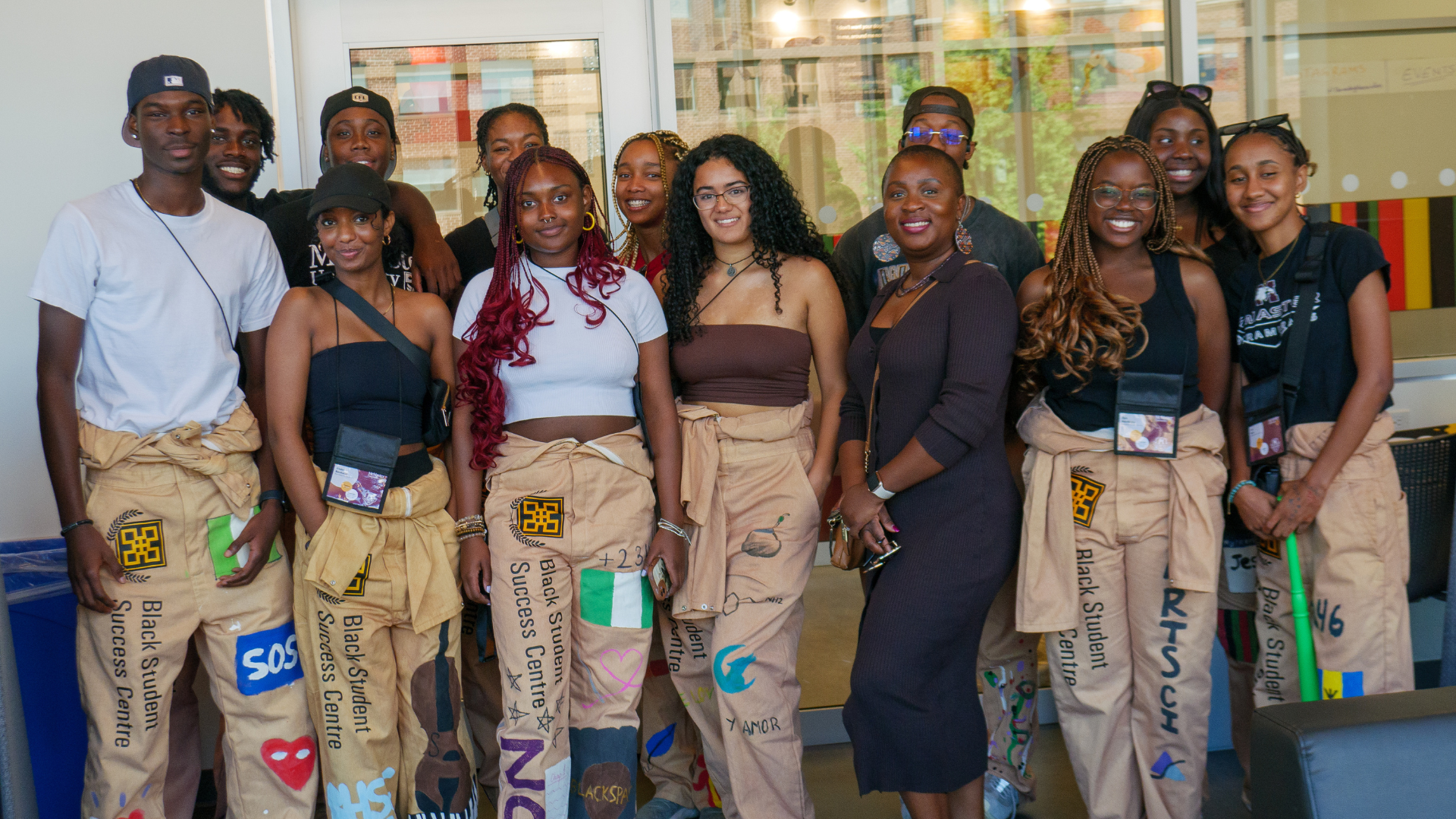 A group of Black Student Success Centre Welcome Week student reps posing for a photo