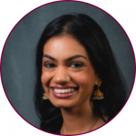 Circular headshot of political science undergrad Ahona Mehdi