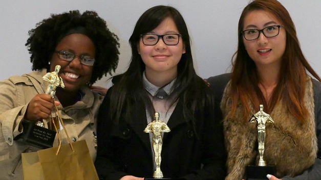 McMaster students Glenesha Grant, Xueqin Lin and Rosa Luo took top honours with their film, “Lessons with Mr. T2 “ at the fourth annual McMaster 24 Hour Film Festival.