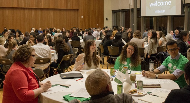 About 200 students, community members, city officials and faculty gathered at the David Braley Healthy Sciences Centre for for Change Camp Hamilton.