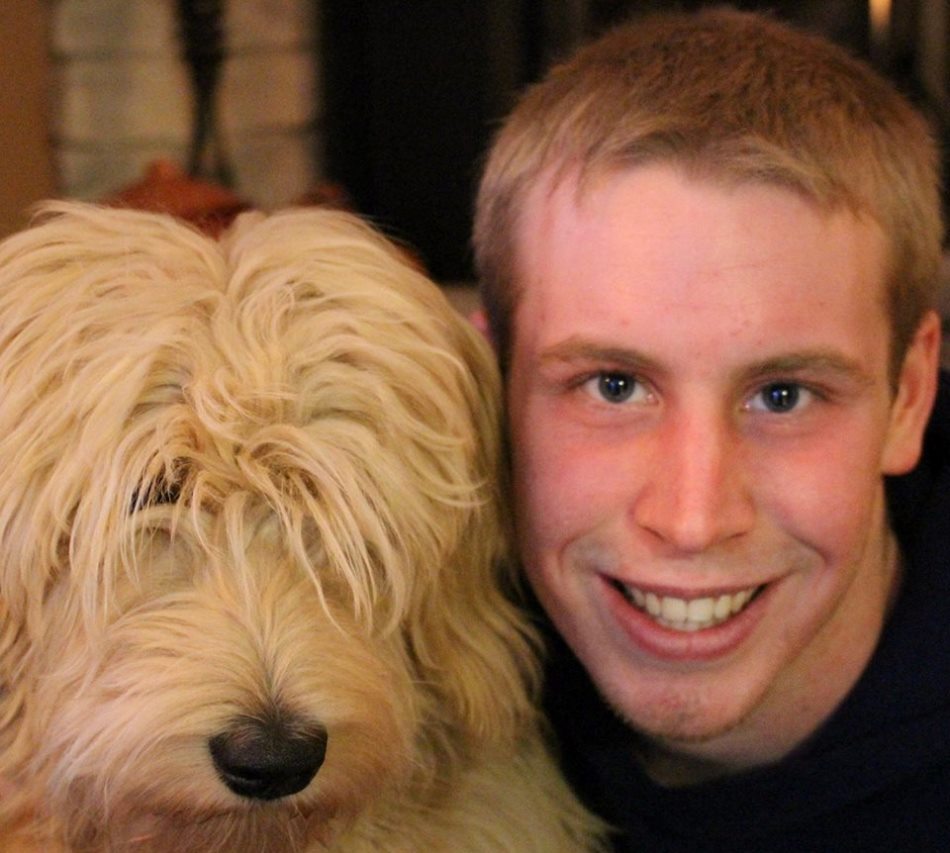 Nathan Beresh and Sammy the Goldendoodle