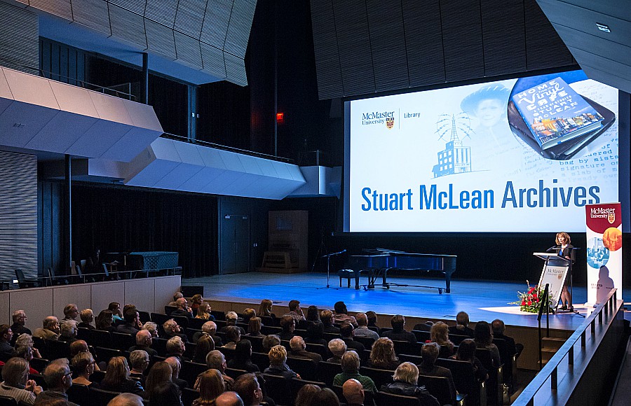 Family, friends, and more than 100 members of the McMaster community paid tribute last night to the extraordinary life and work of the late Stuart McLean, one of Canada’s most beloved story-tellers, at a special event to celebrate the gift of McLean’s personal and literary archive to McMaster.