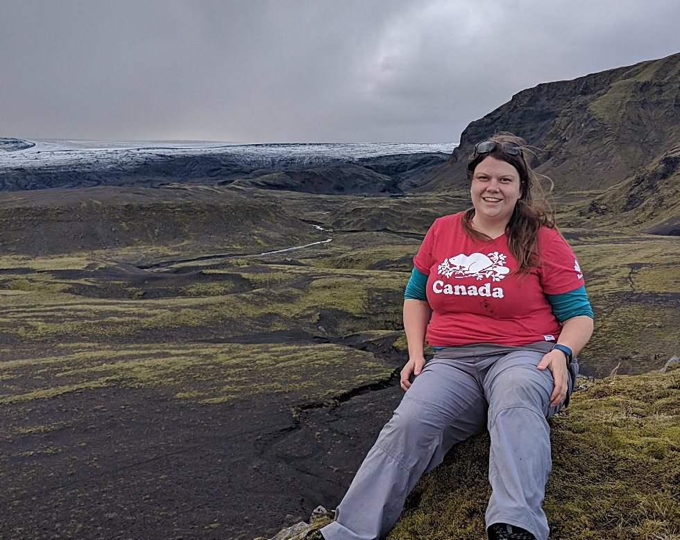 While most of her time analyzing data is spent in Burke Science Building, Rebecca Lee collects field data for her PhD research in Iceland. As part of the Glacial Sedimentology Lab, led by Dr. Carolyn Eyles, she spent two weeks in southern Iceland this past August looking at the sediments and landforms produced by Icelandic Glaciers.