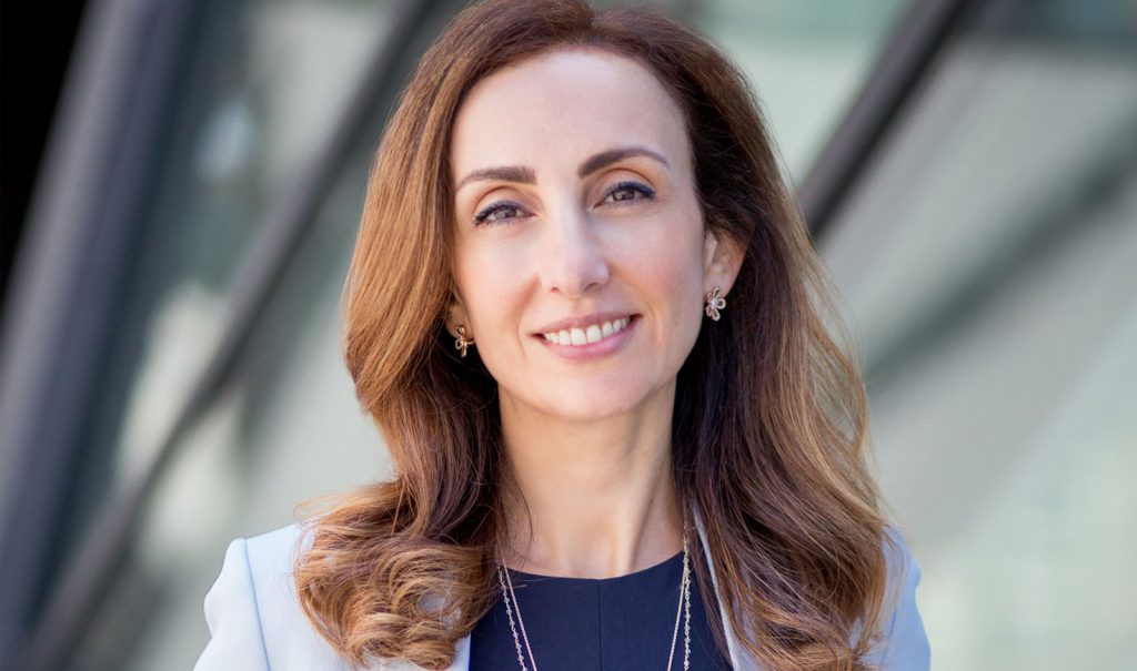 1994 graduate Maysa Jalbout, a world-renowned advocate for education, will receive the Distinguished Alumni Award at the fall 2018 convocation. Photo courtesy of the Abdulla al Ghurair Foundation for Education