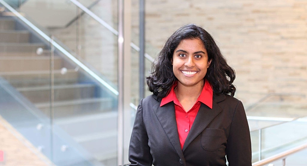 McMaster Global Health student Aloka Wijesooriya has been named a runner-up in a global competition that asked students to consider what a world where companies care and people come first could look like.