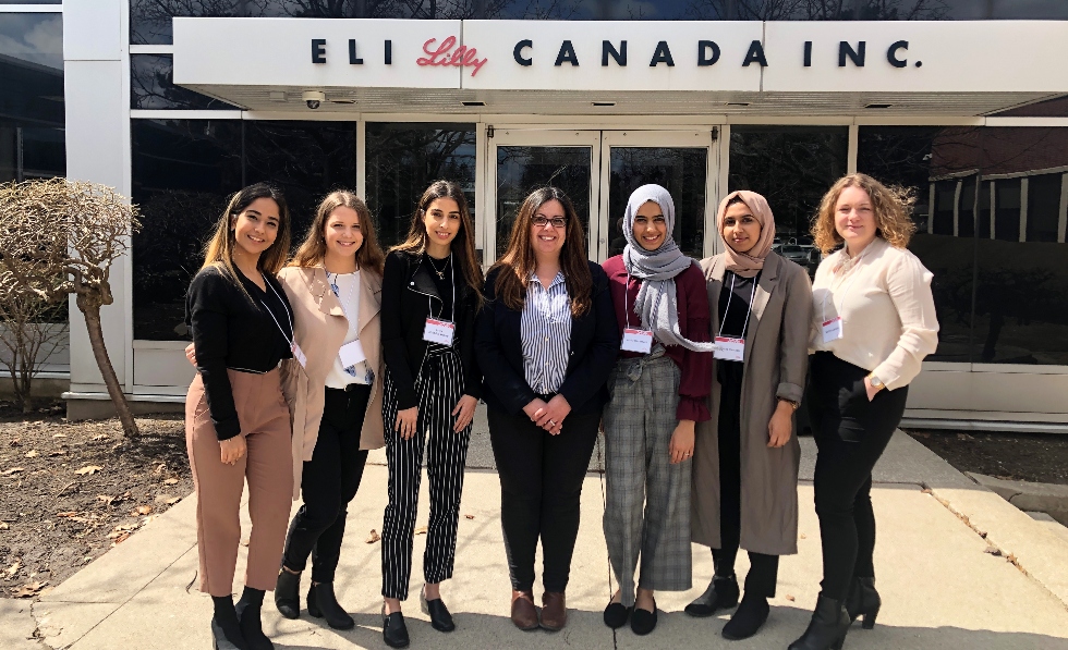 A team of McMaster Science students recently had the chance to gain valuable insights into the drug development process and explore career paths in the pharmaceutical industry during a recent visit to pharmaceutical company Eli Lilly Canada.