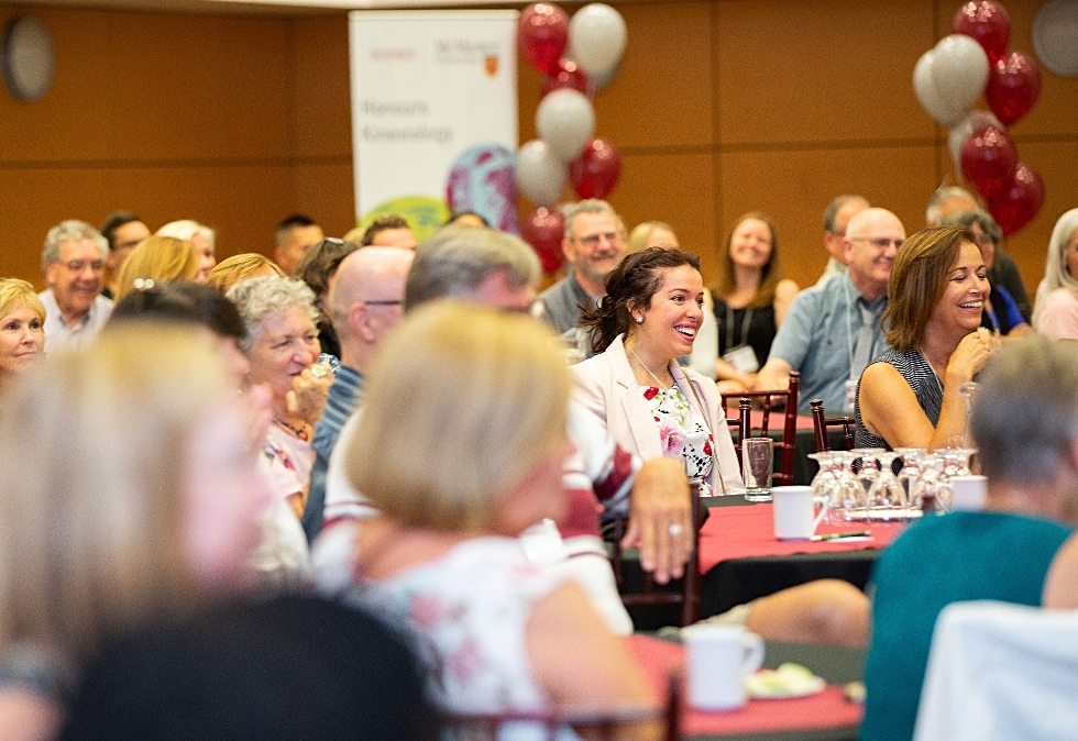 More that 250 alumni, administrators, faculty and staff – both past and present – recently returned to campus for a special celebration marking the 50th anniversary of McMaster’s Kinesiology program.