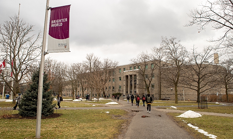 Shot of Burke Science building at McMaster with a 