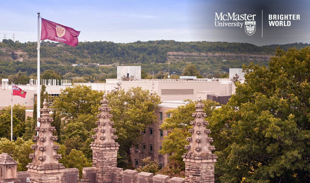 Aerial view of McMaster's campus