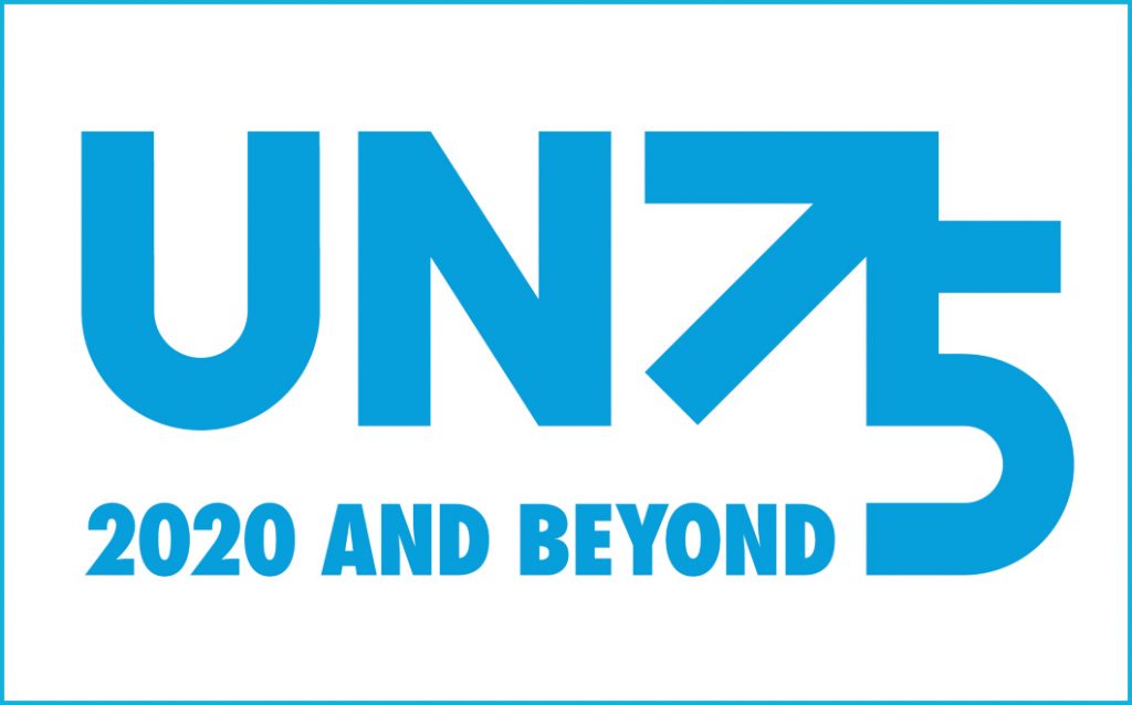 Logo for UN75 initiative