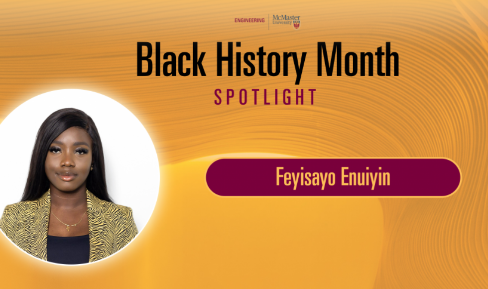 Headshot of a woman alongside text that says Black History Month spotlight
