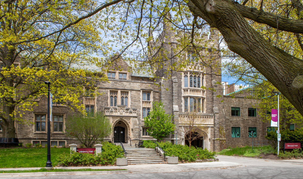 McMaster's University Hall in springtime