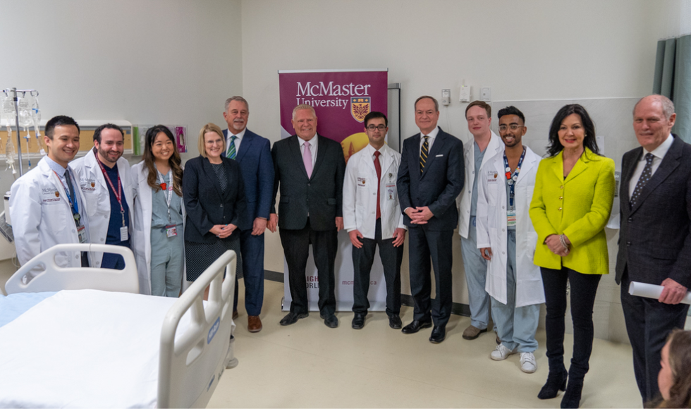 A group of people including Doug Ford posing for a photo