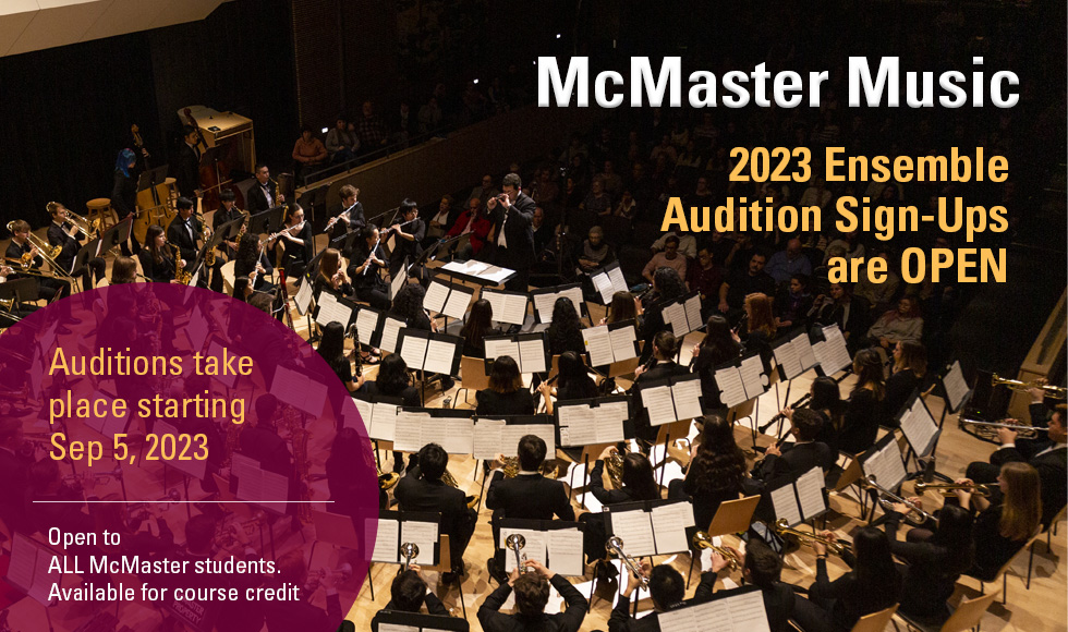 McMaster orchestra seen from above