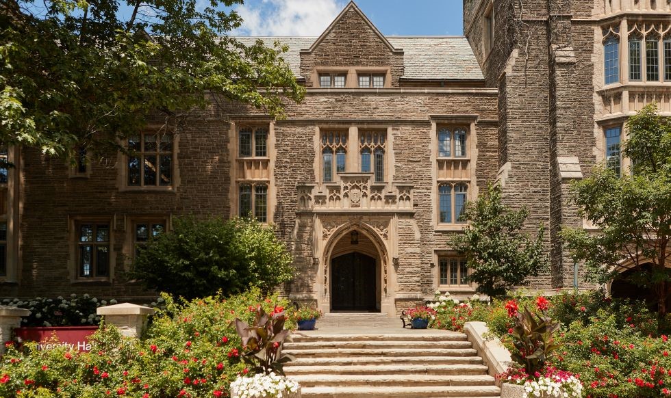 The exterior of McMaster's University Hall.