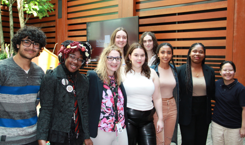 Group picture of student researchers