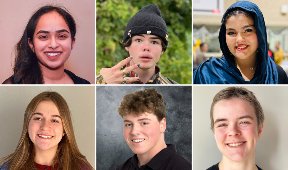 Six headshots of students arranged in a grid