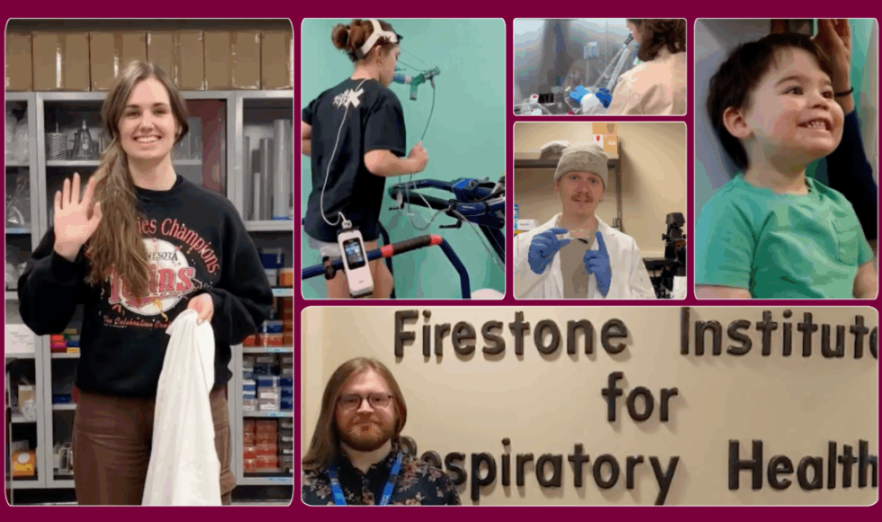 A collage of photos showing research.